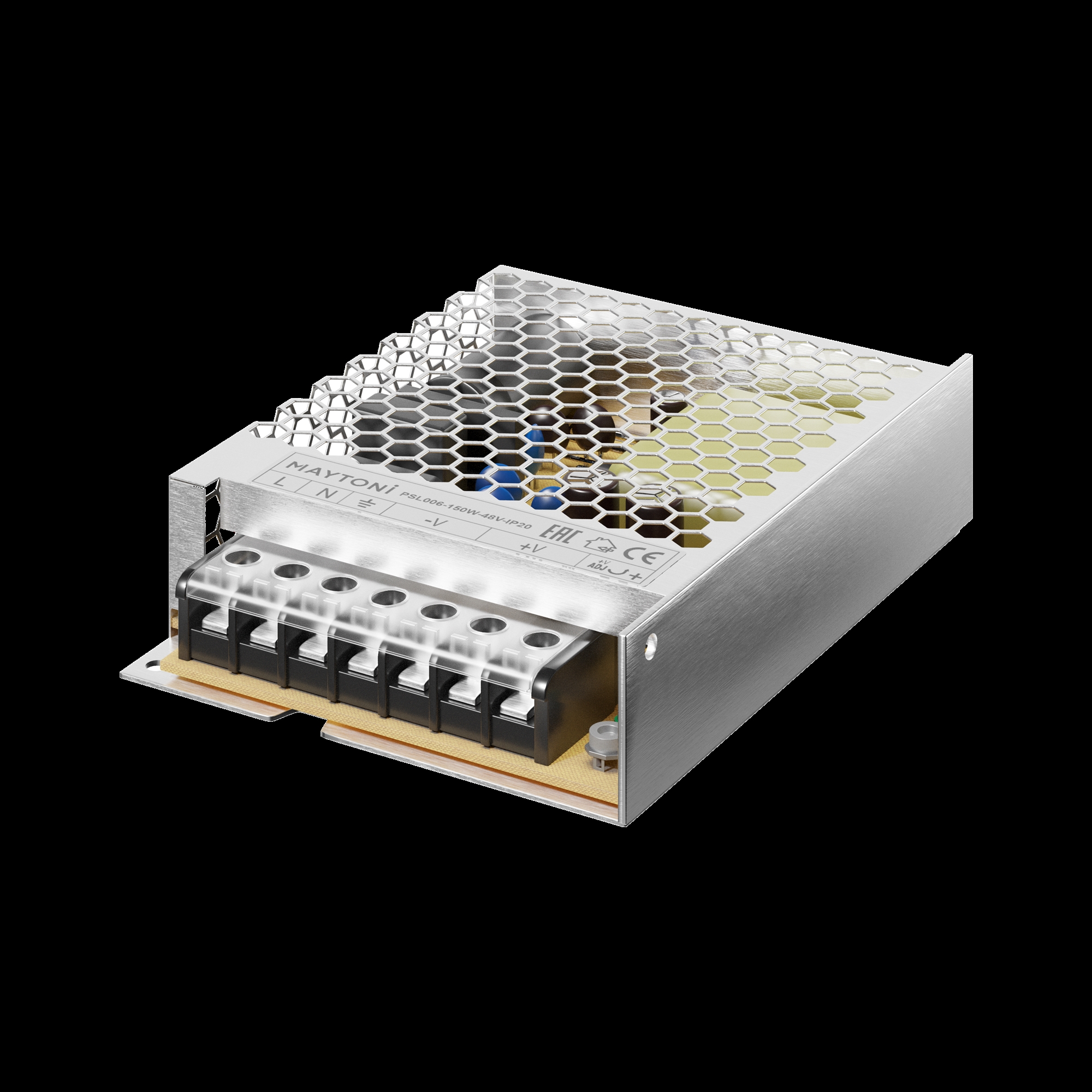 RENDER_Mounting_components_PSL006-150W-48V-IP20_standard